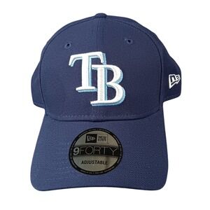 New Era Tampa Bay Rays 9FORTY Adjustable Baseball Cap Hat Men One Size Fits Most